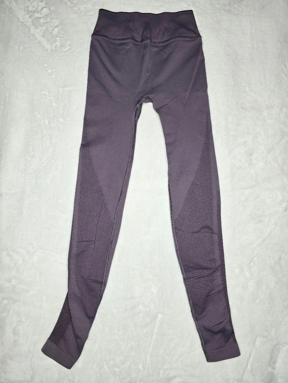 Lululemon Iconic Sweat Tight Seamless Leggings Graphite Purple Black High Rise 4